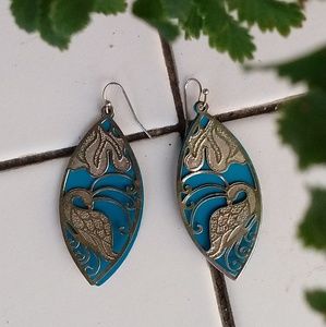 Boho Peacock Earrings
